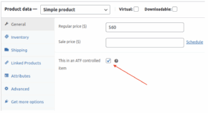 ATF-controlled item checkbox